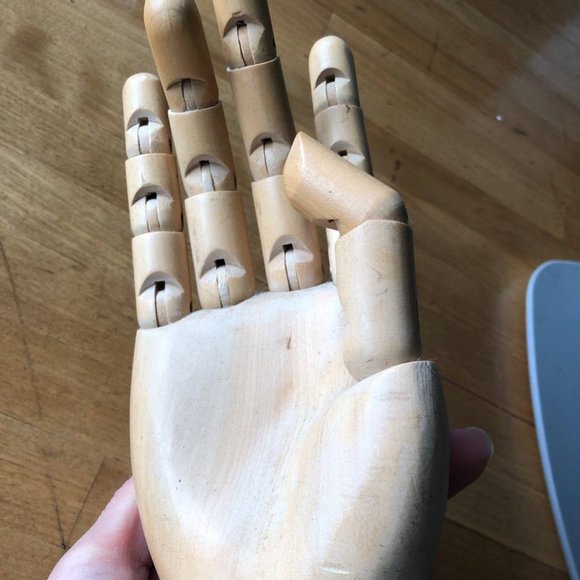 Wooden Articulated Right Hand Mannequin Jointed Artist Model Manikin 12" - Picture 4 of 6